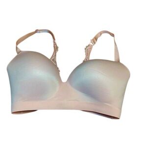 Soma Endless Luxe Wireless J Hook, peach, lace, 38DD